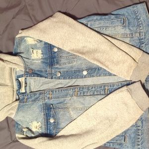 Denim hoodie jacket